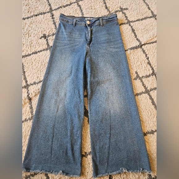 Basement Denim Women's Blue Wide-Leg Jeans size 34 or 14 - Picture 1 of 5